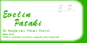 evelin pataki business card